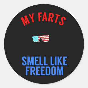 Sticker Rond T-shirt drôle d'Abe Lincoln pour fête du 4 juillet