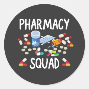 Sticker Rond T-Shirt, équipe de pharmacie