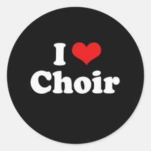 Sticker Rond T-shirt I Love Choir