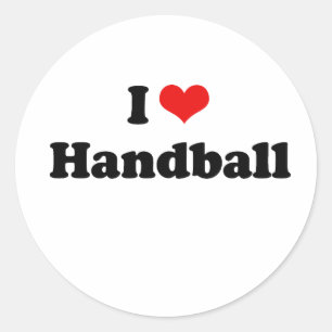 Sticker Rond T-shirt I Love Handball