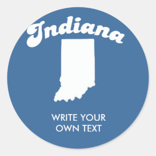 Sticker Rond T-shirt INDIANA STATE MOTTO