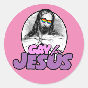 Sticker Rond T-Shirt Jésus Fierté