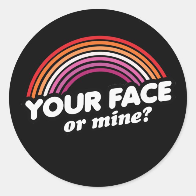 Sticker Rond T-Shirt VOTRE VISAGE OU LE MIEN (Devant)