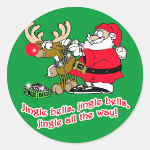 Sticker Rond T-shirts, cartes, cadeaux Jingle Bells