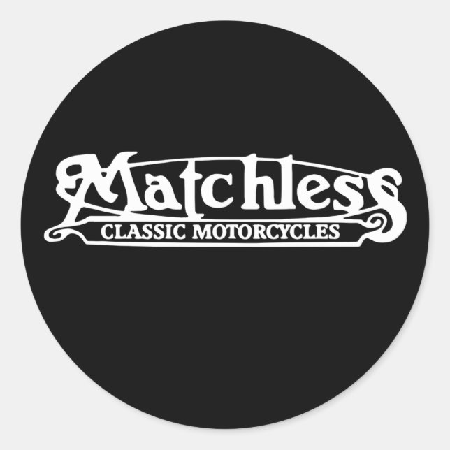 Sticker Rond T-Shirts de moto sans allumettes (Devant)