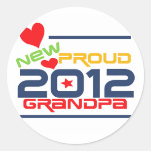 Sticker Rond T-shirts et cadeaux 2012 de Fière Papi