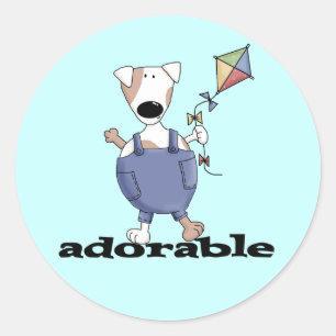 Sticker Rond T-shirts et cadeaux adorables de chien
