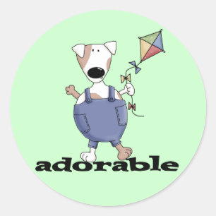 Sticker Rond T-shirts et cadeaux adorables pour chiens