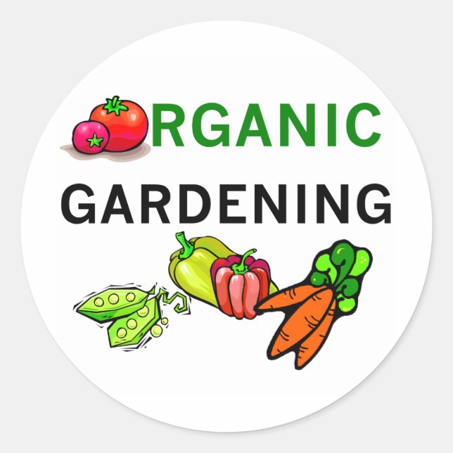 Sticker Rond T-shirts et cadeaux bio de jardinage (Devant)