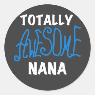 Sticker Rond T-shirts et cadeaux bleus totalement