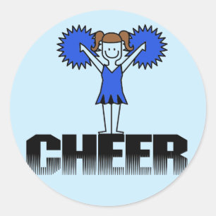 Sticker Rond T-shirts et cadeaux Blue Cheerled