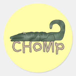 Sticker Rond T-shirts et cadeaux d'alligator de mastication