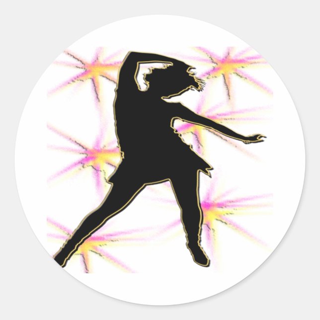 Sticker Rond T-shirts et cadeaux Dance Diva (Devant)