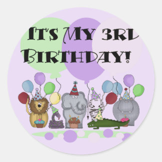 Sticker Rond T-shirts et cadeaux d'anniversaire d'animaux de
