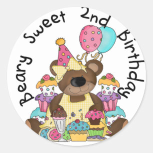 Sticker Rond T-shirts et cadeaux d'anniversaire de bonbon à