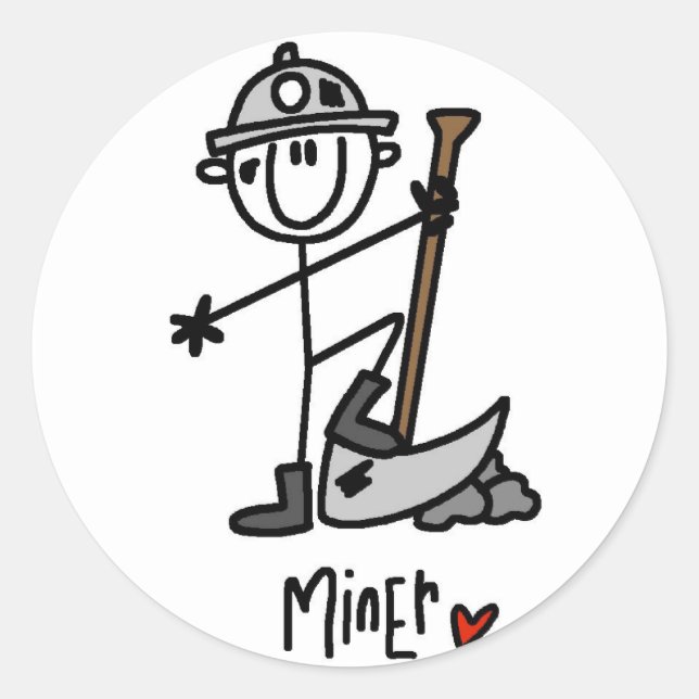 Sticker Rond T-shirts et cadeaux de base pour mineurs (Devant)