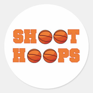 Sticker Rond T-shirts et cadeaux de basket-ball