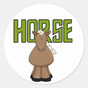 Sticker Rond T-shirts et cadeaux de cheval