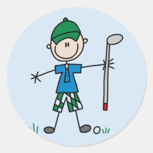 Sticker Rond T-shirts et cadeaux de golfeur