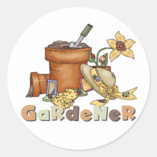 Sticker Rond T-shirts et cadeaux de jardinier