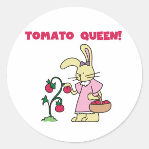 Sticker Rond T-shirts et cadeaux de la reine tomate