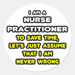 Sticker Rond T-shirts et cadeaux de l'infirmière praticienne dr
