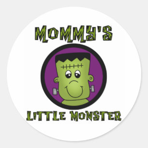 Sticker Rond T-shirts et cadeaux de maman Little Monster