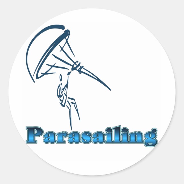 Sticker Rond T-shirts et cadeaux de parachute. (Devant)
