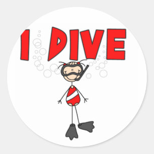 Sticker Rond T-shirts et cadeaux de piqué de la fille I