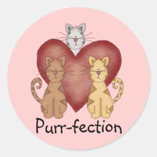 Sticker Rond T-shirts et cadeaux de Ronronnement-fection de