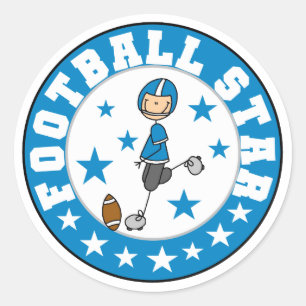 Sticker Rond T-shirts et cadeaux des étoiles de football