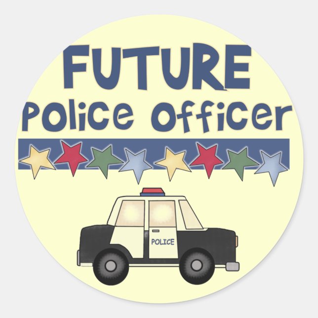 Sticker Rond T-shirts et cadeaux des futurs policiers (Devant)