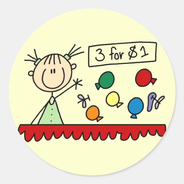 Sticker Rond T-shirts et cadeaux des Jeux du Carnaval (Devant)