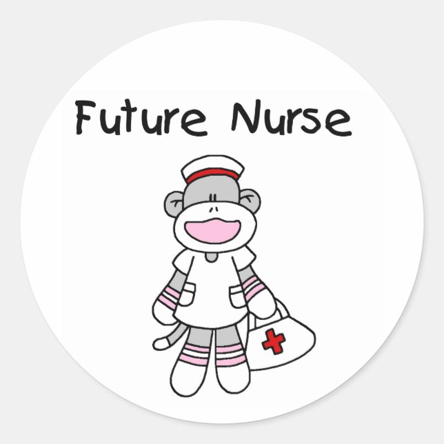 Sticker Rond T-shirts et cadeaux d'infirmière pour l'avenir du  (Devant)
