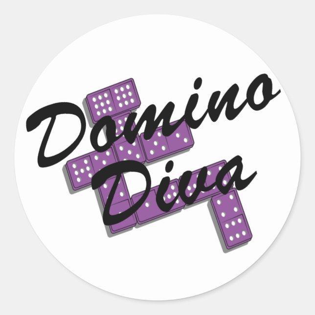 Sticker Rond T-shirts et cadeaux Domino. (Devant)