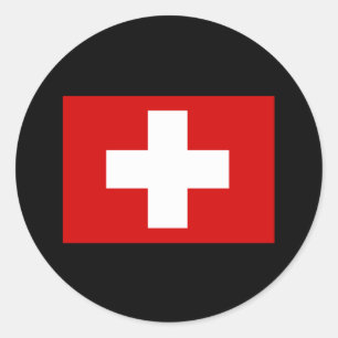 Sticker Rond T-shirts et cadeaux Drapeaux suisses