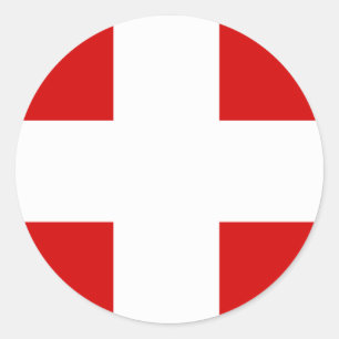 Sticker Rond T-shirts et cadeaux Drapeaux suisses