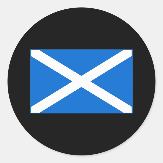 Sticker Rond T-shirts et cadeaux du Drapeau écossais (Devant)