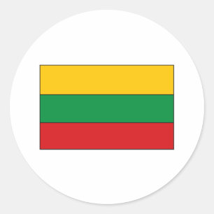 Sticker Rond T-shirts et cadeaux du Drapeau lituanien
