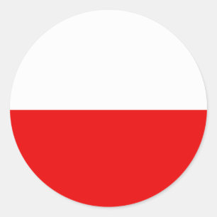 Sticker Rond T-shirts et cadeaux du drapeau polonais