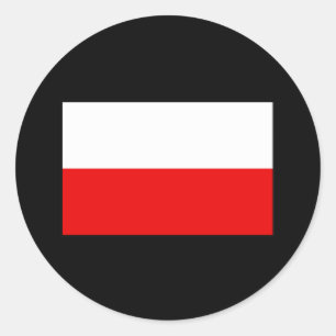Sticker Rond T-shirts et cadeaux du drapeau polonais