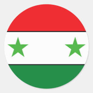 Sticker Rond T-shirts et cadeaux du Drapeau syrien