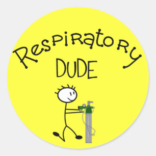Sticker Rond T-shirts et cadeaux DUDE respiratoire