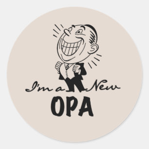 Sticker Rond T-shirts et cadeaux en nouvel opa souriants