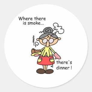 Sticker Rond T-shirts et cadeaux fumés et dîners