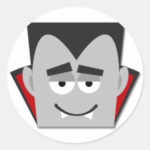 Sticker Rond T-shirts et cadeaux Halloween Dracula
