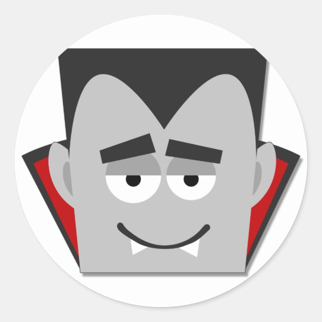 Sticker Rond T-shirts et cadeaux Halloween Dracula (Devant)