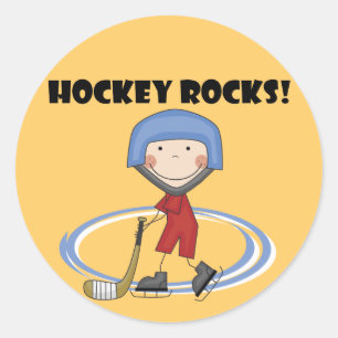 Sticker Rond T-shirts et cadeaux Hockey Rocks