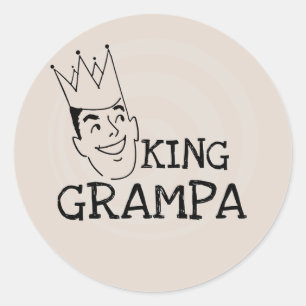 Sticker Rond T-shirts et cadeaux King Grampa