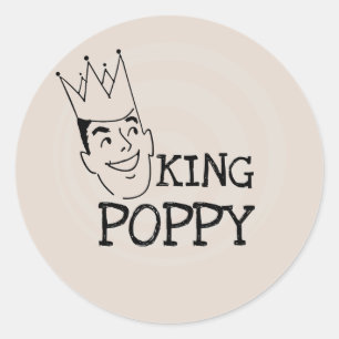 Sticker Rond T-shirts et cadeaux King Poppy